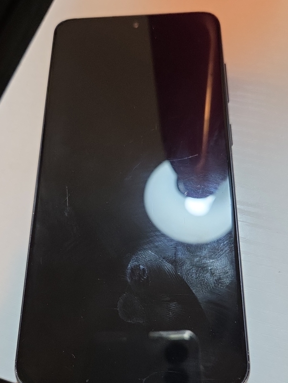 Samsung Black Front-Facing Smartphone with Gloss Display